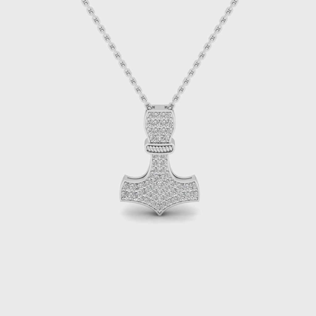 Mjolnir Diamond Hammer Pendant