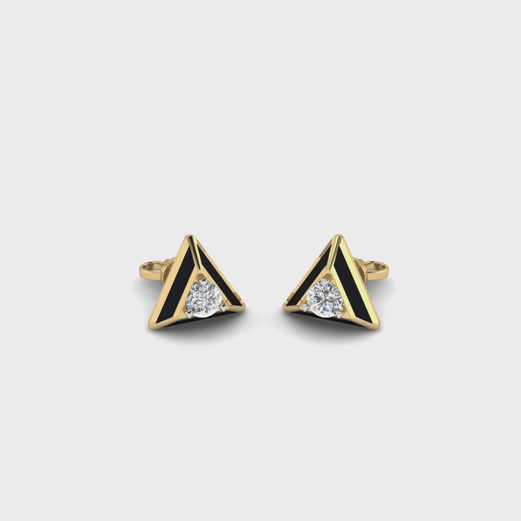 Triangular Twinkle Studs
