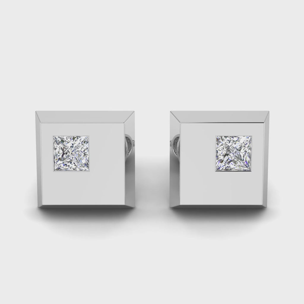 Square of Brilliance Studs