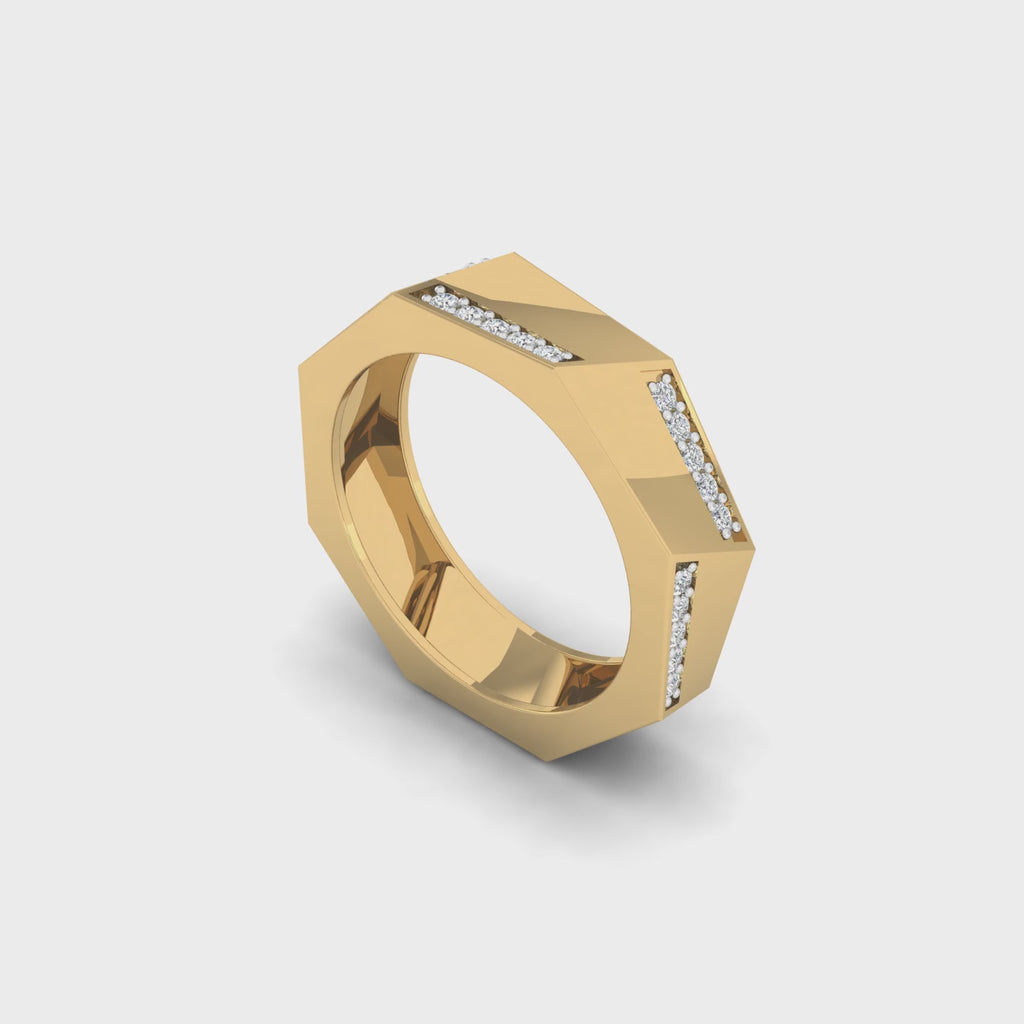 Octagon Diamond Band