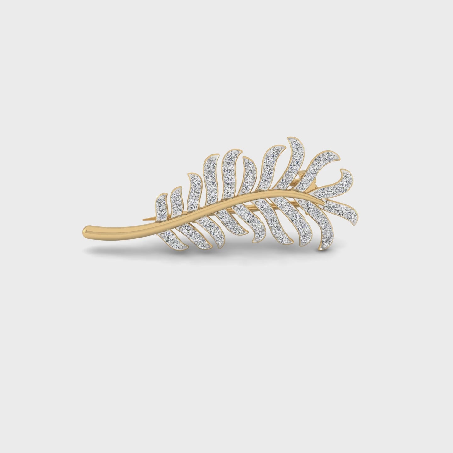 Diamond Quill Brooch