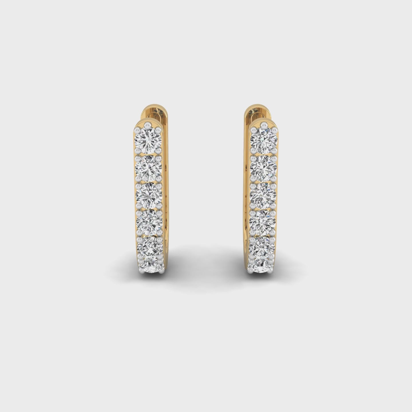 Linear Diamond Impact Earrings