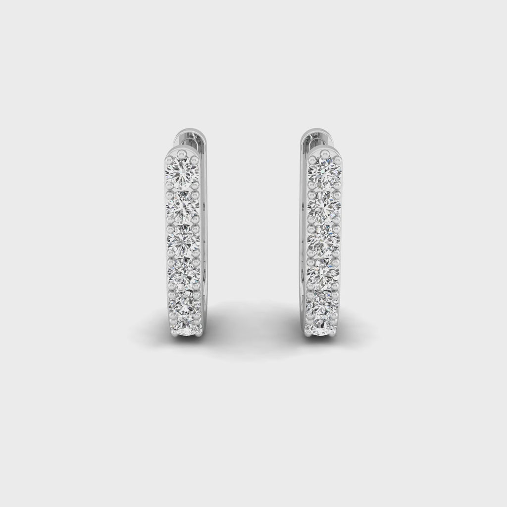 Linear Diamond Impact Earrings