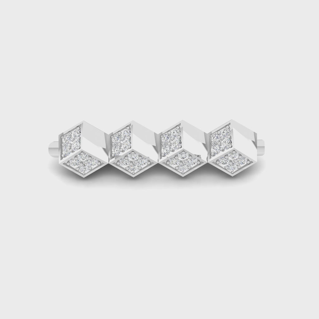 HexaFacet Brooch