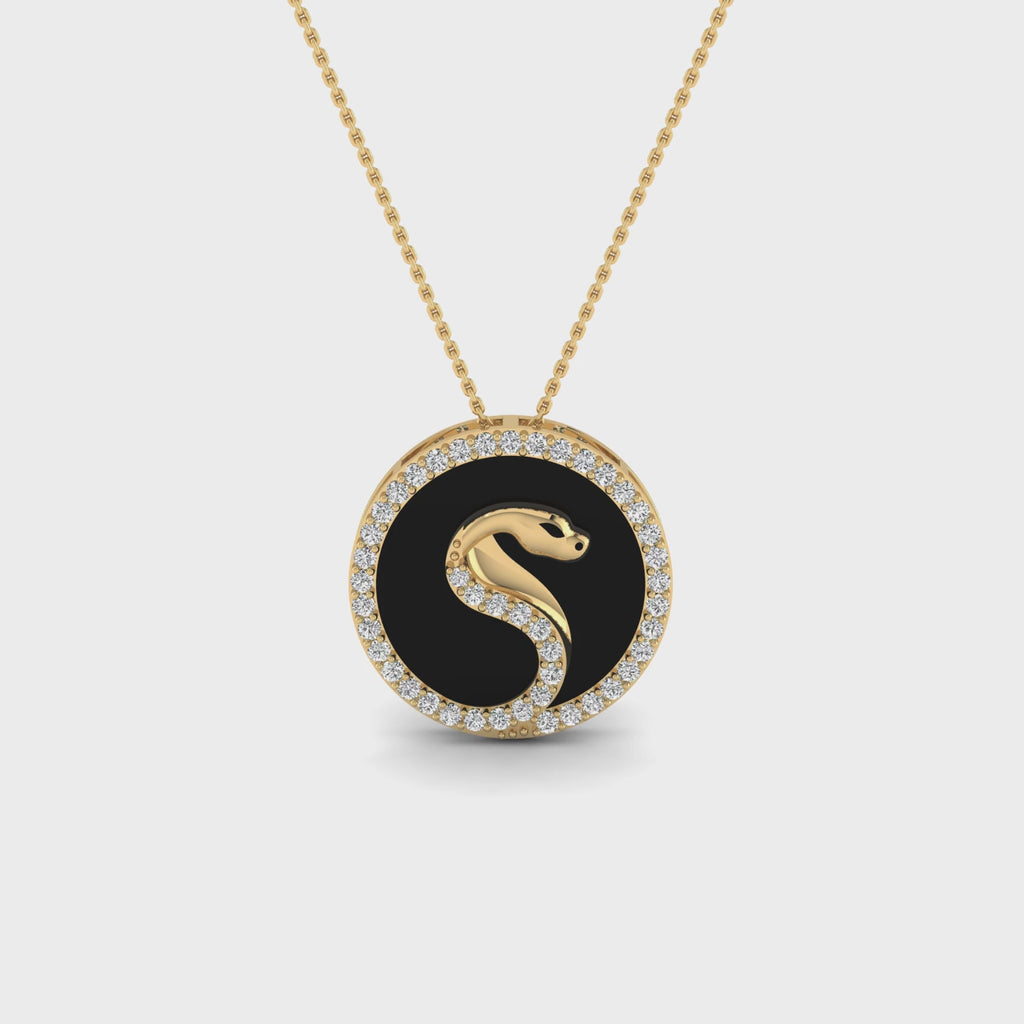 Serpent Noir Pendant