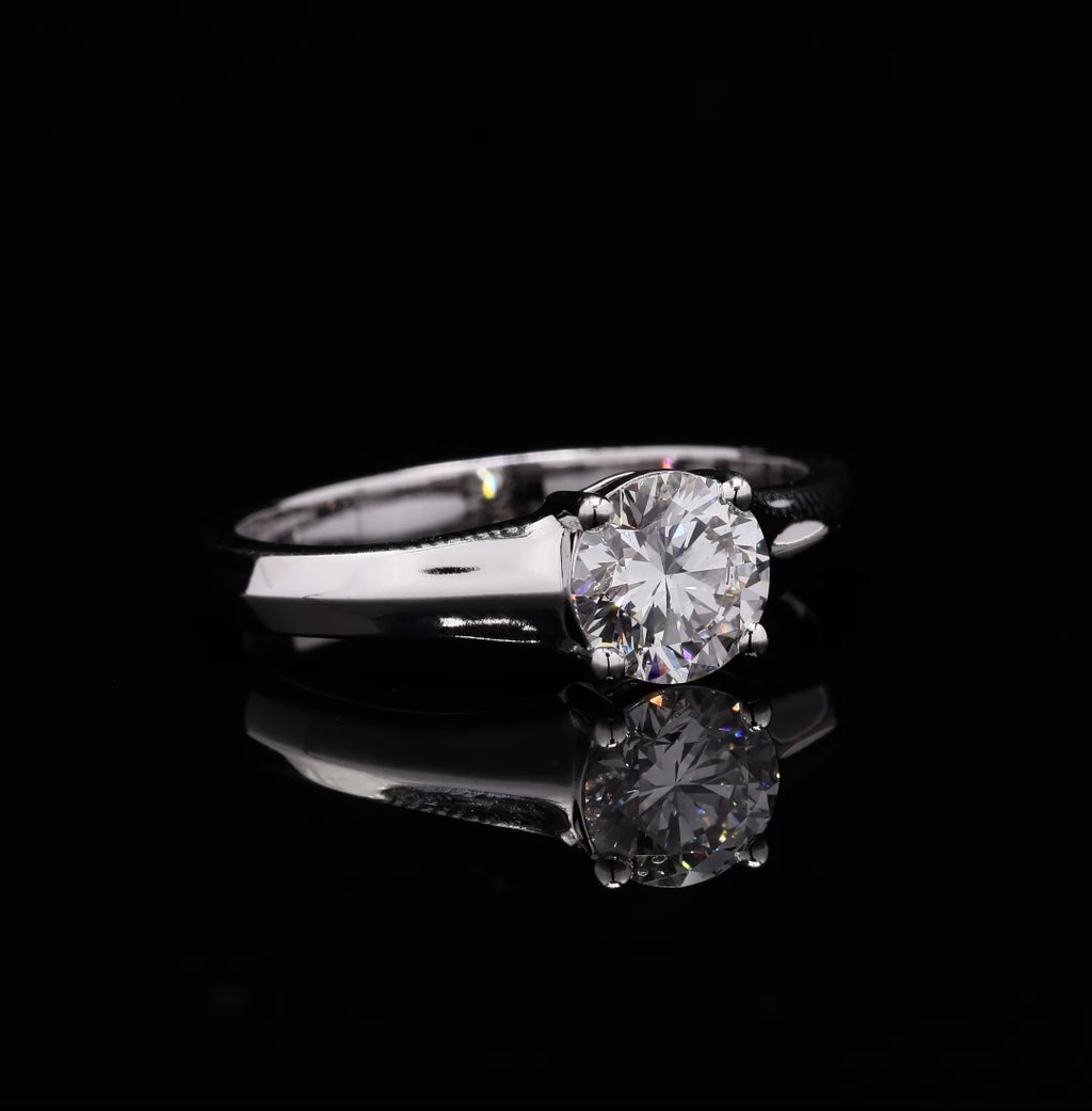 Tapered Prong Set Bold Soliatire Ring