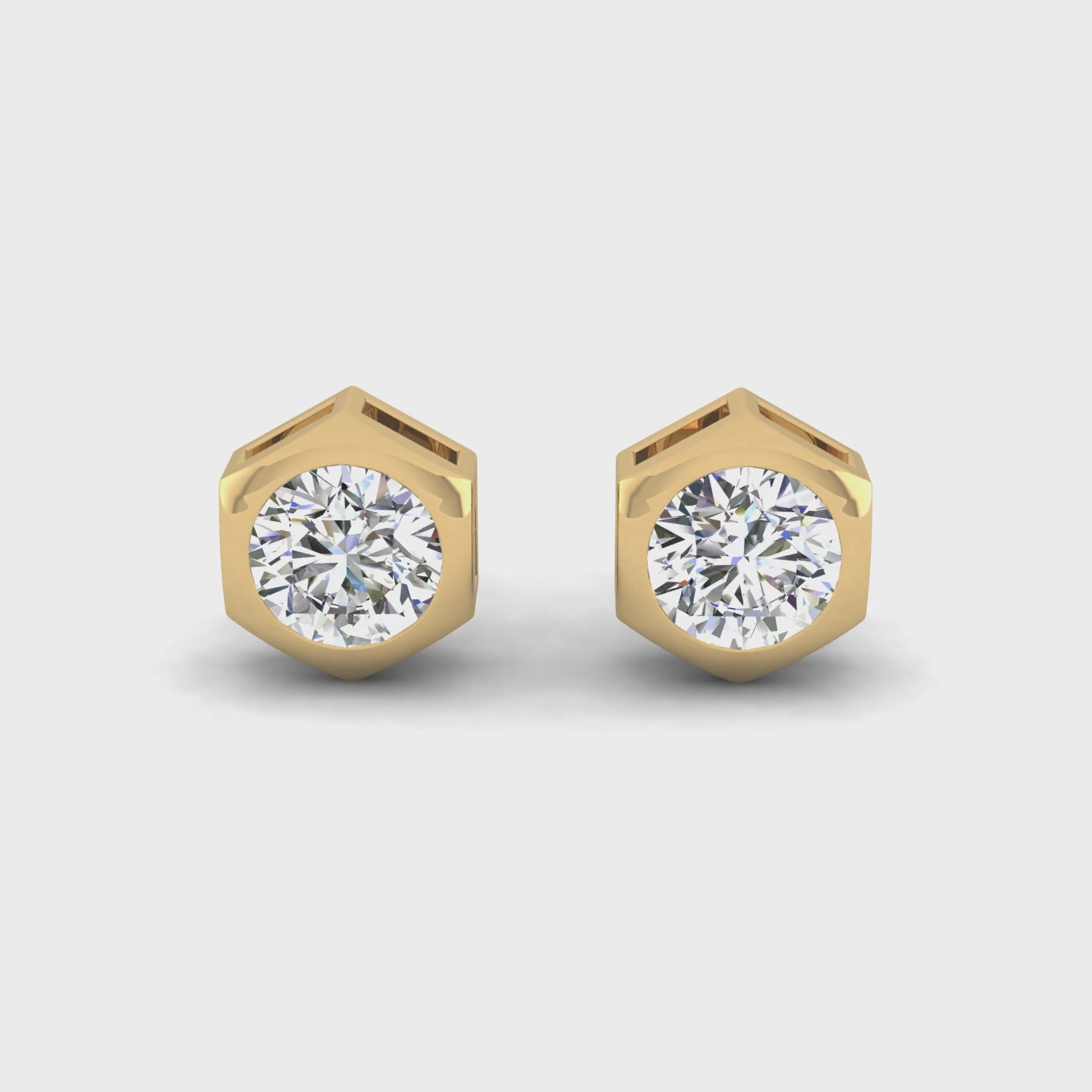 Aura Hex Diamond Studs