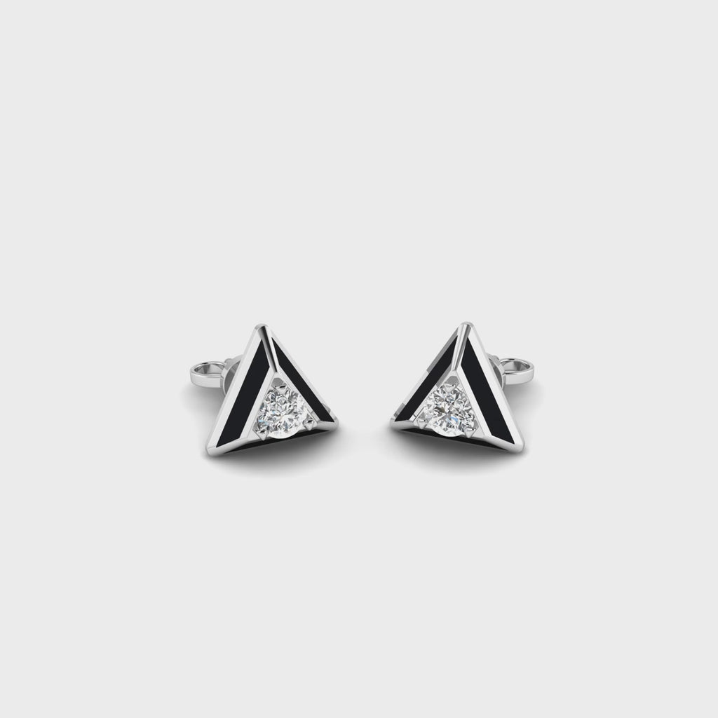 Triangular Twinkle Studs