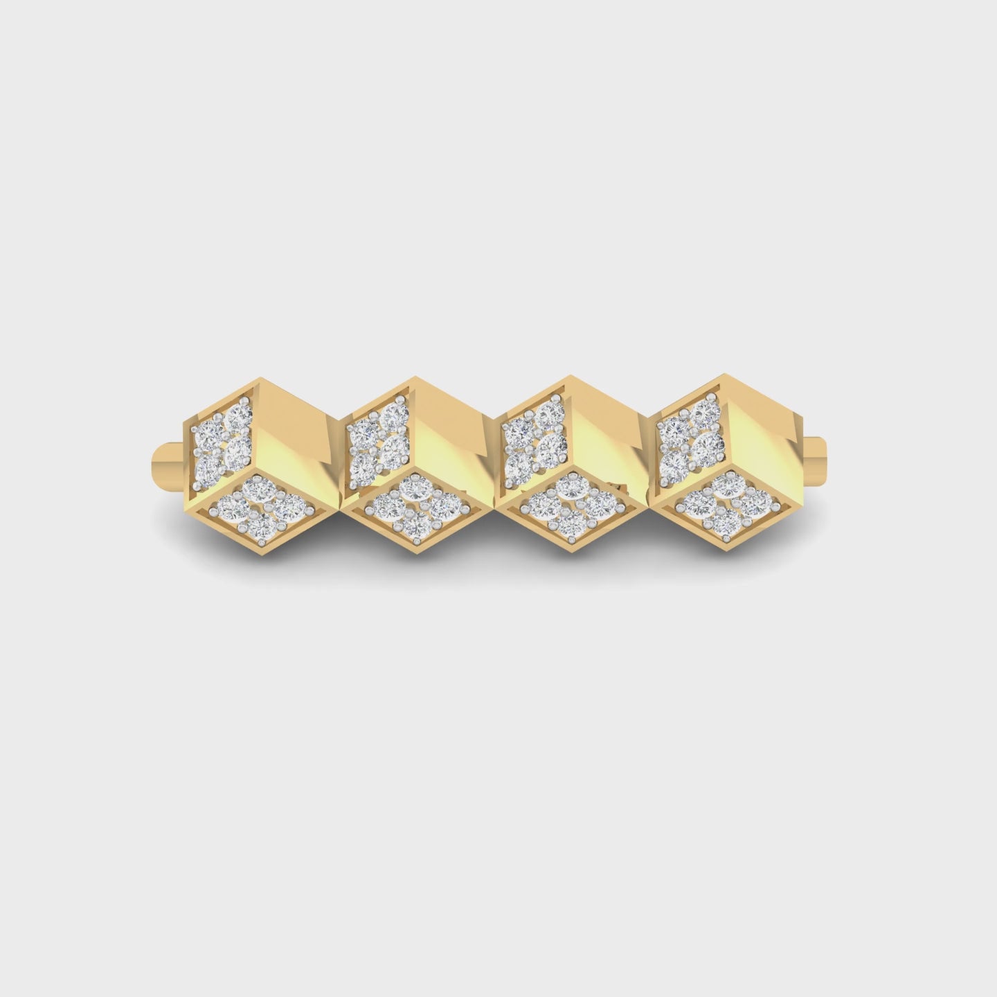 HexaFacet Brooch