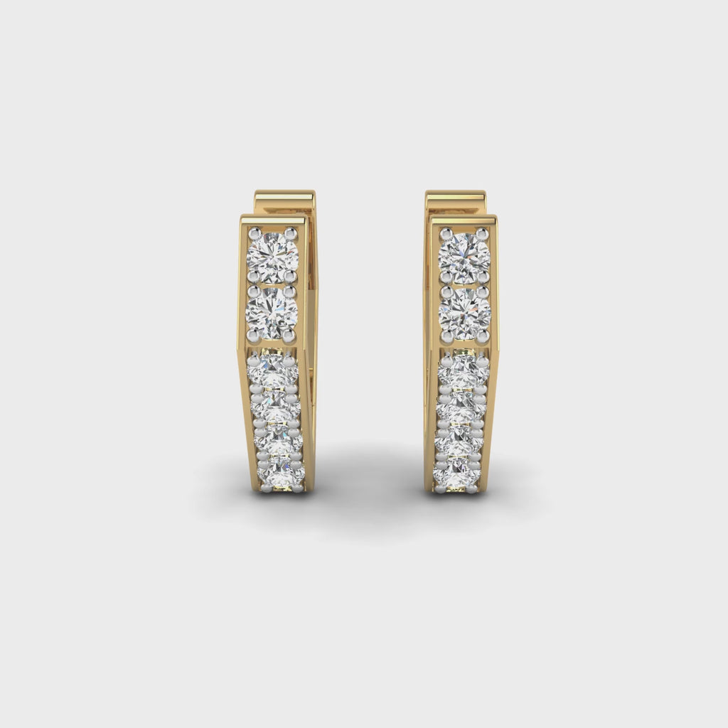 Trapezoid Diamond Hoops