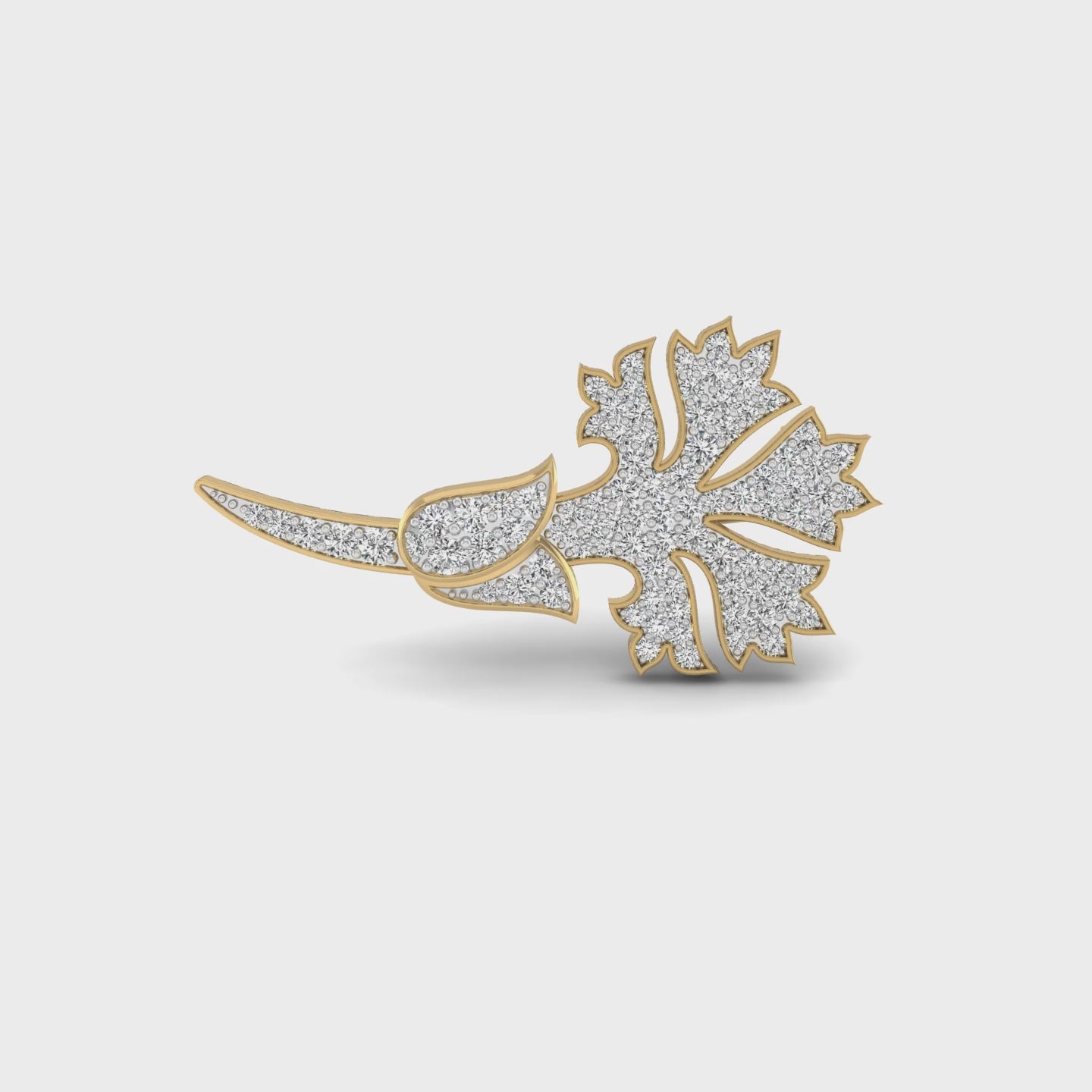 Diamond Blossom Brooch